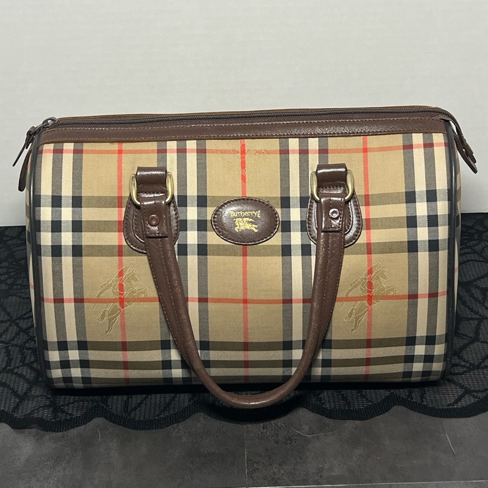 Burberry Novacheck Boston Bag